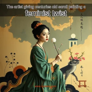 Read more about the article The artist giving centuries  old scroll painting a feminist twist